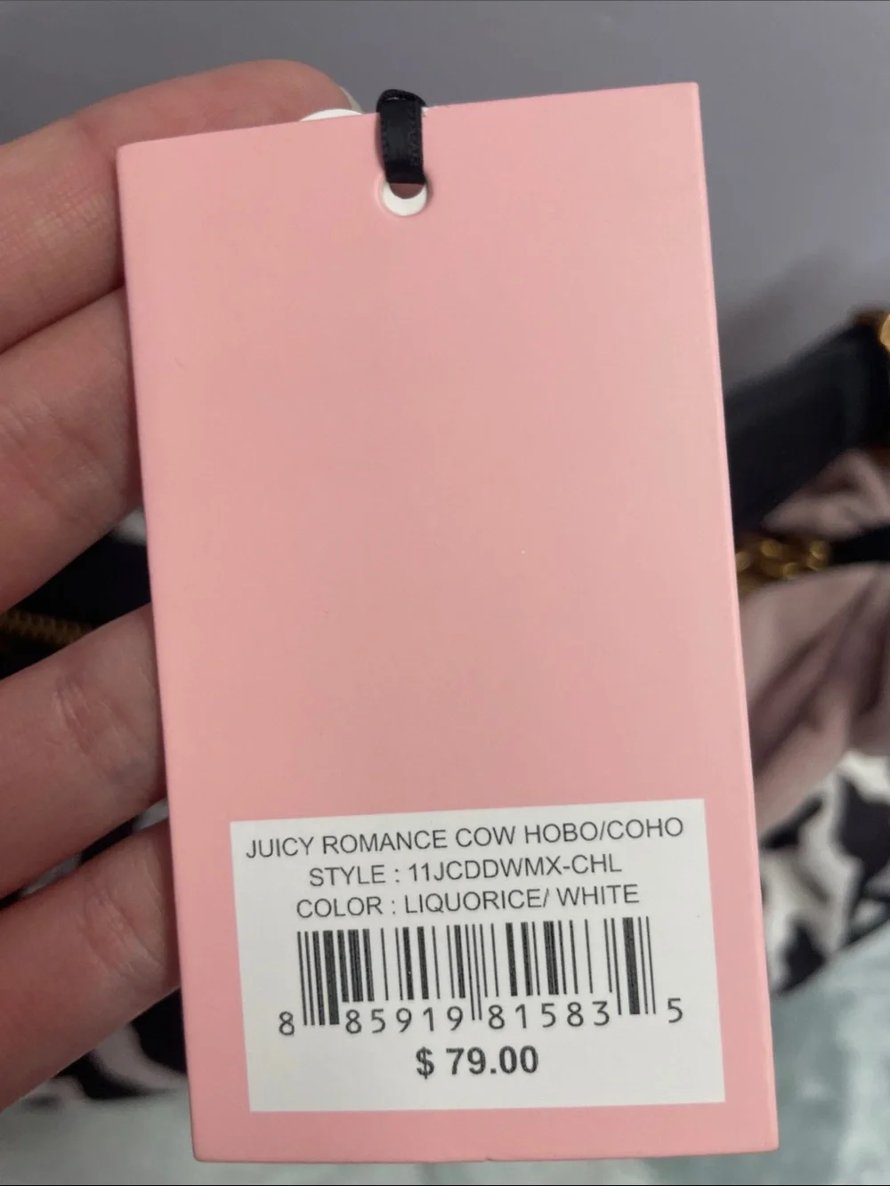 NWT Juicy Couture ‘Juicy Romance’ Cow Hobo